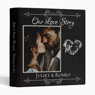 Our Love Story Photo Wedding Album - Black Binder