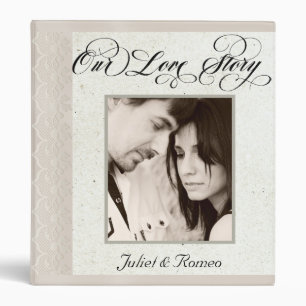 Our Love Story Photo Wedding Album - Cream Binder