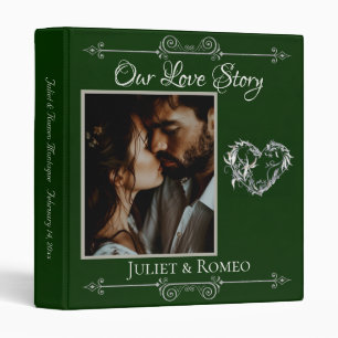 Our Love Story Photo Wedding Album - Emerald Binder