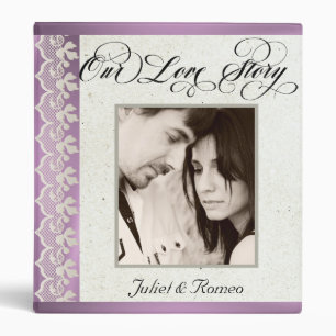 Our Love Story Photo Wedding Album - Lavender Binder