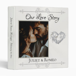 Our Love Story Photo Wedding Album - White Binder