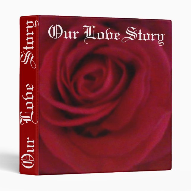 Our Love Story, Rose binder, photo album Binder (Front/Spine)