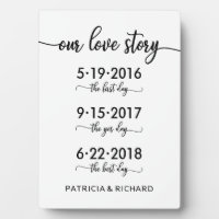 Our Love Story Special Dates Timeline Wedding Sign