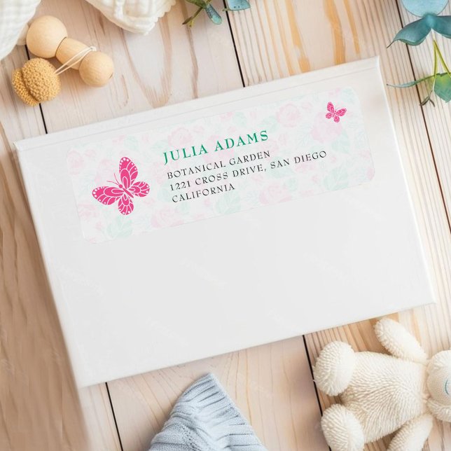 Our Lovely One Baby Shower Return Address Label (Creator Uploaded)