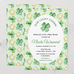 Our Lucky Charm St Patrick's Baby Shower Invitation
