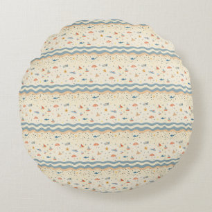 Our Memories Of The Ocean Will Linger On Round Pillow