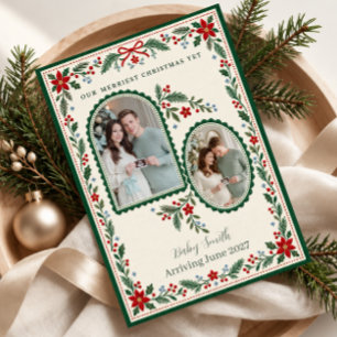 Our Merriest Christmas Yet 2 Photo Holiday Card