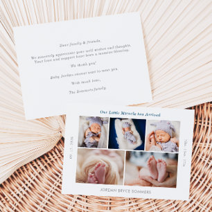 Our Miracle has Arrived Baby Announcement Card