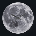 Our Moon Large Clock<br><div class="desc">Welcome to SPACE HQ! We are open and our showroom is out of this world. Do a favour for your family and friends and give them our link: http://www.zazzle.com/SpaceHQ?rf=238549869542096443*</div>