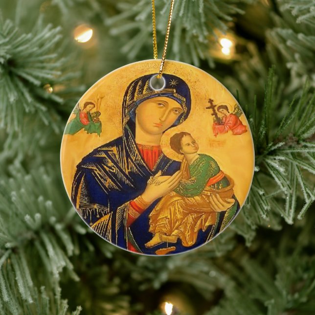 Our Mother of Perpetual Help Ceramic Ornament (Tree)