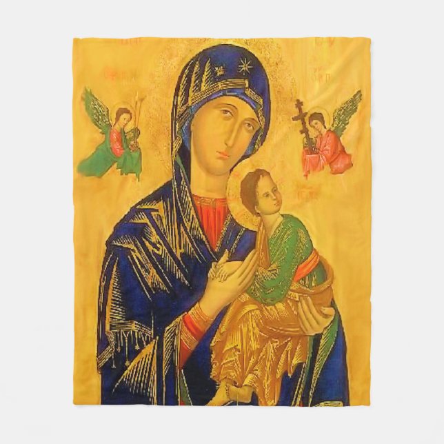 Our Mother of Perpetual Help Fleece Blanket (Front)