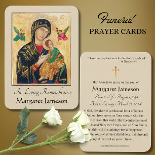 Our Mother of Perpetual Help Funeral Holy Card