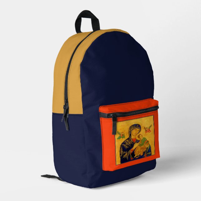 Our Mother of Perpetual Help Printed Backpack (Back Corner Left)