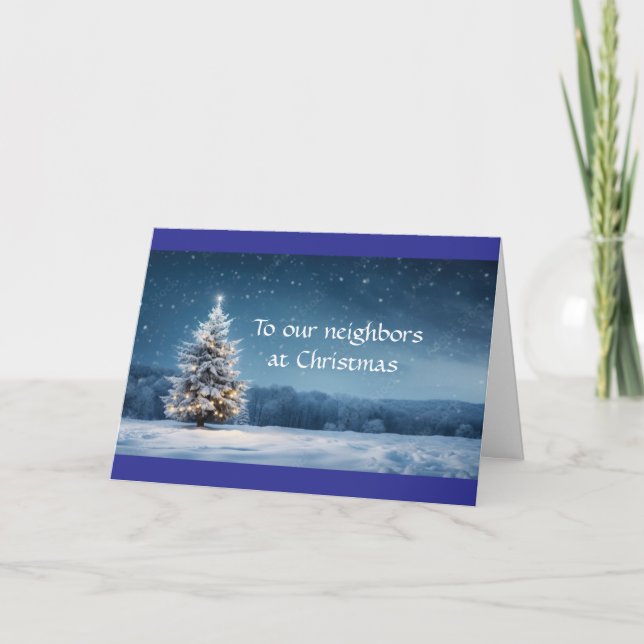 **OUR NEIGHBORS** AT **CHRISTMAS** CARD (Front)