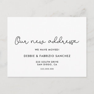 Our new address Cute moving announcement Postcard