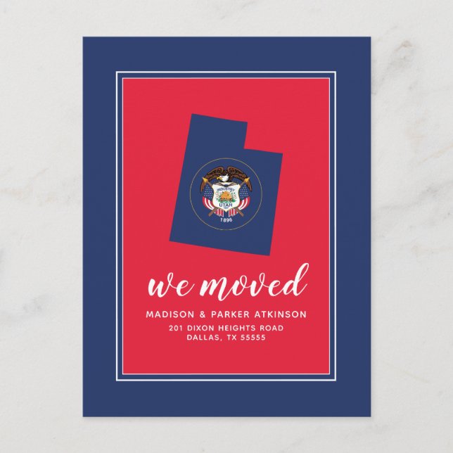 Our New Address in Utah Postcard (Front)