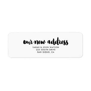 Our new address moving return address