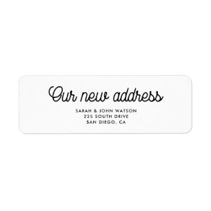 Our new address Retro moving return address