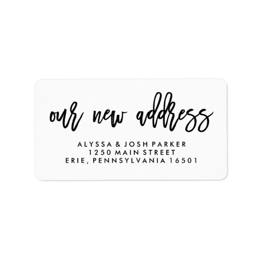 Our New Address | Simple Modern Typography