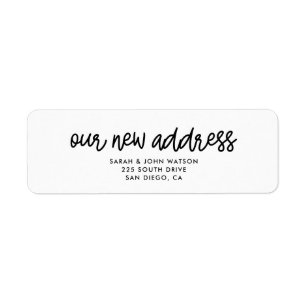 Our new address simple moving return address