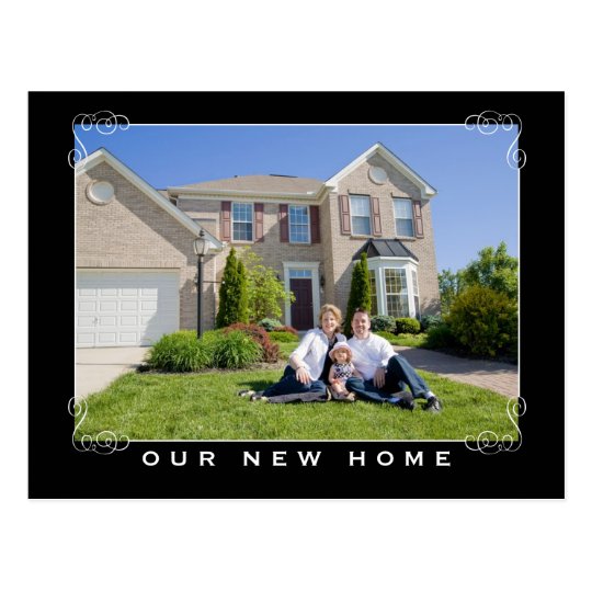 Our New Home & Address Photo Postcard