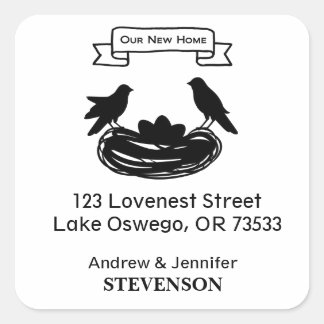 OUR NEW HOME/Change of Address Personalized Square Sticker