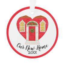 Our New Home Heart Year Personalized