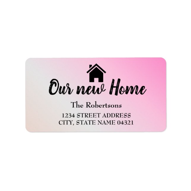 Our New Home Label (Front)