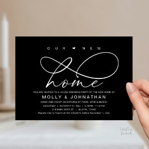 Our New Home, Modern Elegant Housewarming party Invitation