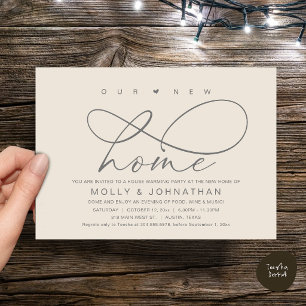 Our New Home, Modern Elegant Housewarming party Invitation