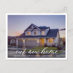 Our New Home Modern Photo Moving Announcement Postcard