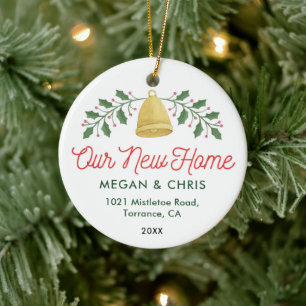 Our New Home Moving Announcement Ceramic Ornament
