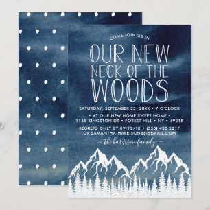 Our New Neck Of The Woods   Housewarming Party Invitation