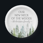 Our New Neck Of The Woods | Housewarming Party Paper Plate<br><div class="desc">Celebrate in style with these trendy housewarming party paper plates. The design is easy to personalize with your special event wording and your guests will be thrilled when they see these fabulous party plates. Matching items can be found in the collection.</div>