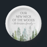 Our New Neck Of The Woods | Housewarming Party Paper Plate<br><div class="desc">Celebrate in style with these trendy housewarming party paper plates. The design is easy to personalize with your special event wording and your guests will be thrilled when they see these fabulous party plates. Matching items can be found in the collection.</div>
