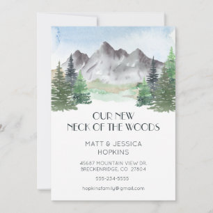 Our New Neck of the Woods Mountain Watercolor Announcement