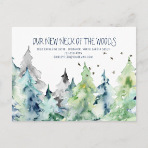 Our New Neck of the Woods Moving Announcement Postcard