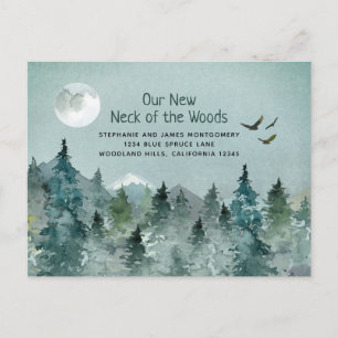 Our New Neck of the Woods Moving Announcement Postcard