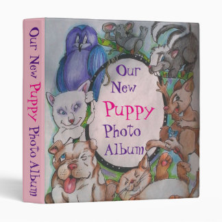 'Our New 'Puppy' Photo Album' in Pink Binder