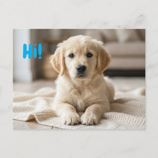 Our New Puppy Photo Announcement  Postcard