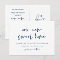 Our new Sweet Home Address Announcement, Modern Po