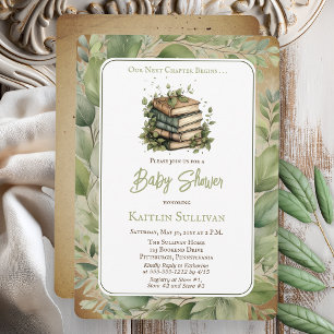 Our Next Chapter Begins Books Baby Shower Invitation