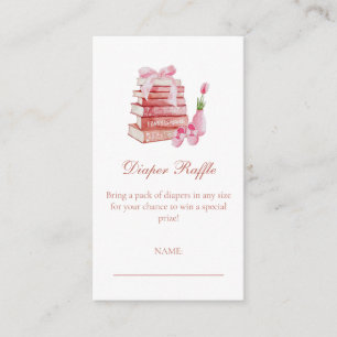 Our next chapter Story book Pink Girl Baby shower Enclosure Card