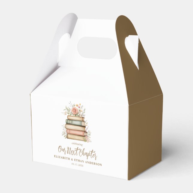 Our Next Chapter Storybook Baby Shower Party Favor Box (Front Side)