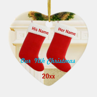 Our Nth Christmas Ceramic Ornament