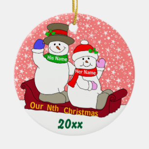 Our Nth Christmas Ceramic Ornament