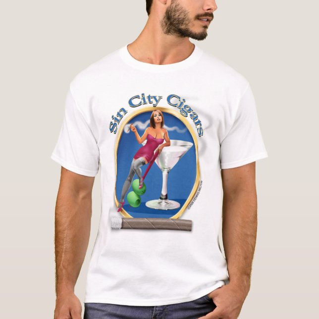 Our Original Sin City Martini Girl Logo T-Shirt (Front)