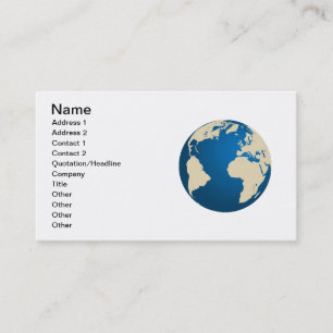 Our planet business card