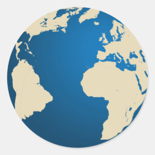 Our planet classic round sticker