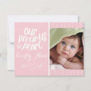 Our Precious Lil Pearl Baby Girl Announcement